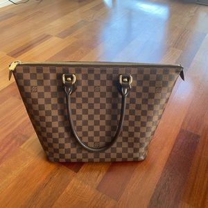Authentic Louis Vuitton Damier Ebene Saleya MM